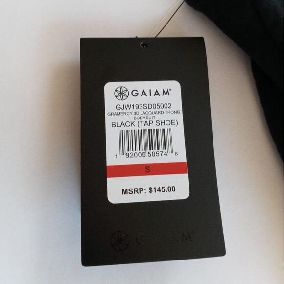 ❤️SALE! PRICE FINAL!❤️ New Gaiam Black Bodysuit Size S - Picture 13 of 14